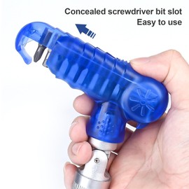 10 in 1 Ratchet Screwdriver Set Kit Portable Mini Multifunction T Shaped Household with Bottle Opener Blue