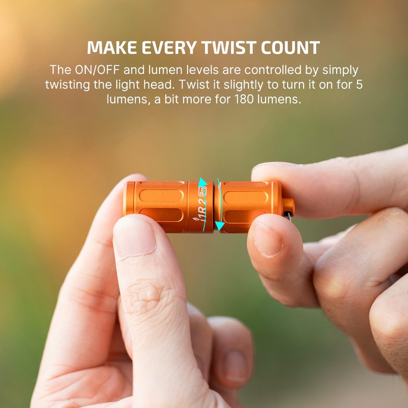 OLIGHT I1R 2 Pro Eos 180 Lumens EDC Rechargeable Keychain