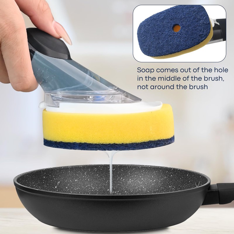 Sponge Brush Refills for OXO Dish Brush, 4 Pack Soap