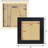 5x5 Black Picture Frames Square Classic Natural Wood 6 Pack