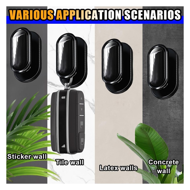 KITUREK 4 PCS Car Mini Hooks, Strong Self-Adhesive Backseat Hangers,