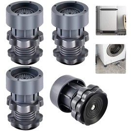 Pack of 4 Vibration Damper Washing Machine, Adjustable Vibration Damper, Adjustable Height 7-10 cm, Washing Machine Rubber Feet for Washing Machines Dryers