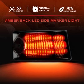 NEIFILES Rear LED Cab Roof Marker Light Compatible with Hummer H2 2003-2009 H2 SUT 2005-2009 Roof Top Clearance Lights Smoked Lens Pack of 2