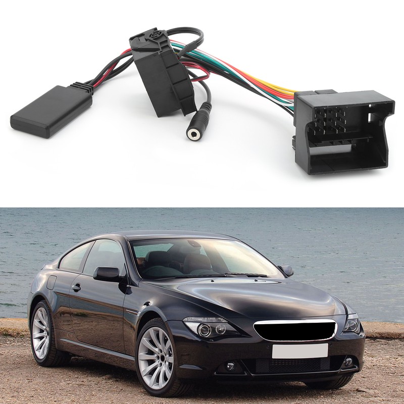 59.1in Bluetooth 5.0 AUX Cable Audio Adapter with Microphone Fit