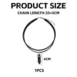 TYFGRT 1 Piece Black Pendant Necklace, Crystal Necklace, Double Layer Necklace, Fashionable Simple Necklace, Women's Jewellery