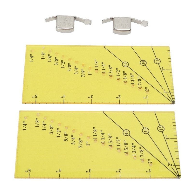 2set Seam Guide Ruler Strong Magnetic Stainless Steel Transparent Acrylic