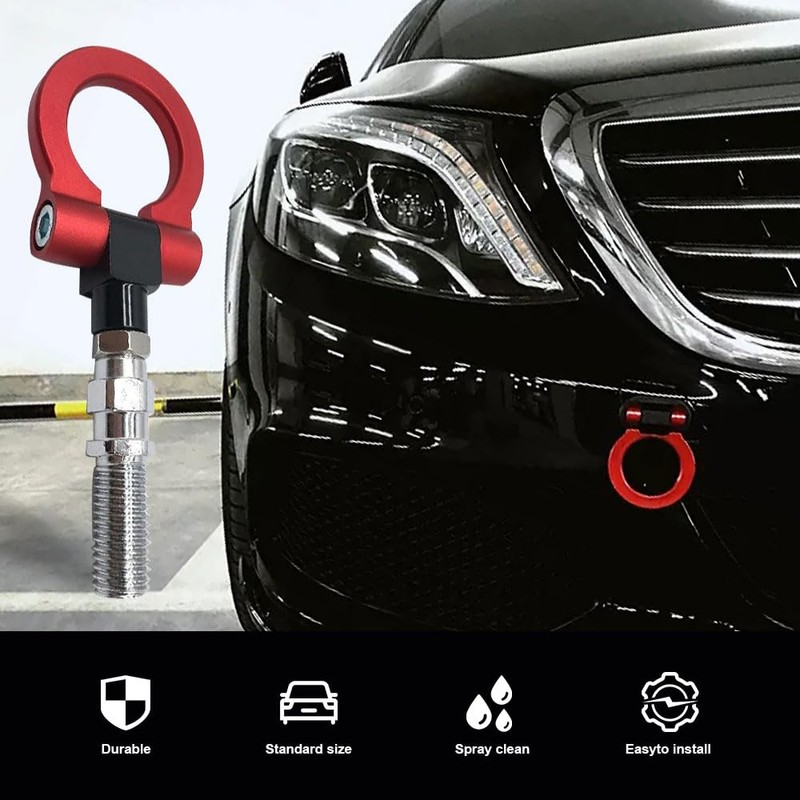 HEVLE Racing Towing Car Tow Hook, Car Front Bumper Tow