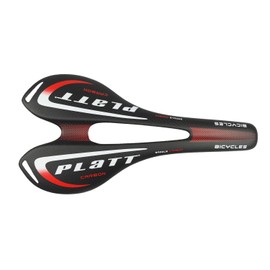 PLATT Bike Carbon Fiber Saddle Lightweigth Bicycle Seat for Road Bike and Mountain Bike 3K Matte,Red