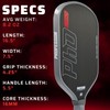 Professor PhD Raw Carbon Fiber Pickleball Paddle - 16MM -