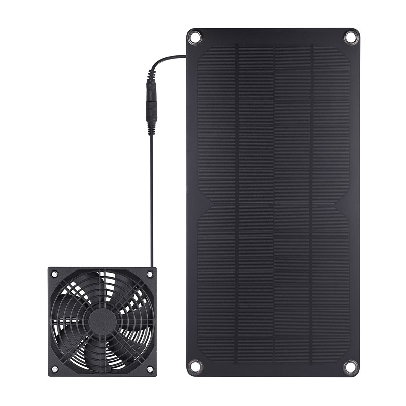 Solar Panel Single Fan 10W Weatherproof solar panel kit for