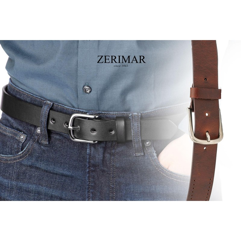 Zerimar Men's Belt, Suit Belt, Natural Leather Belt, 39 mm