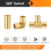 90-Pack HeSun 1/2-Inch PEX Fitting Combo, Brass Crimp Fitting with