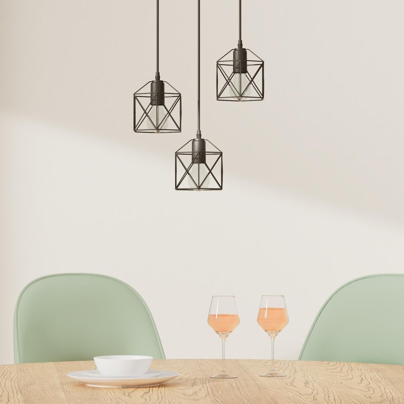 ROCUNSI 3-Light Hanging Pendant Light Fixtures, Farmhouse Kitchen Island Light