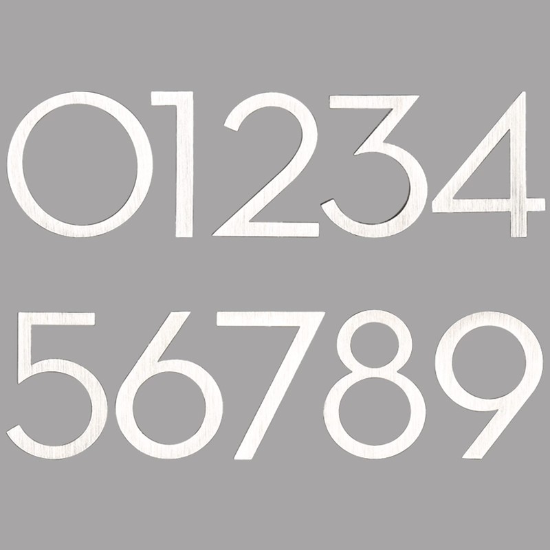 HASWARE Floating House Number 4" Stylish Door Numbers Alphabet Plaque