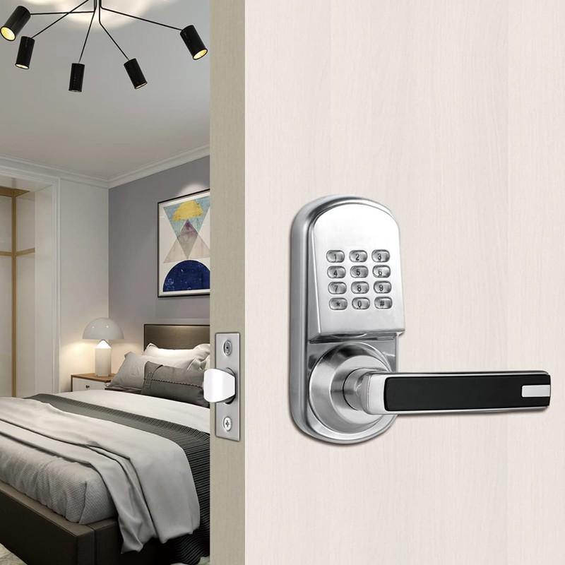 Smart Door Lock, Keyless Door Lock with Keypad, Electronic Automatic