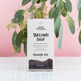 Four Reasons Original Takeaway Color - Chocolate Chip – 4.7 Dark Chocolate Brown - Demi-Permanent Hair Color - Ammonia-Free and Fragrance-Free Hair Dye - 100% Vegan & Cruelty Free