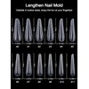 EBANKU 120 Pieces Clear Dual Nail System Mould Acrylic Stiletto
