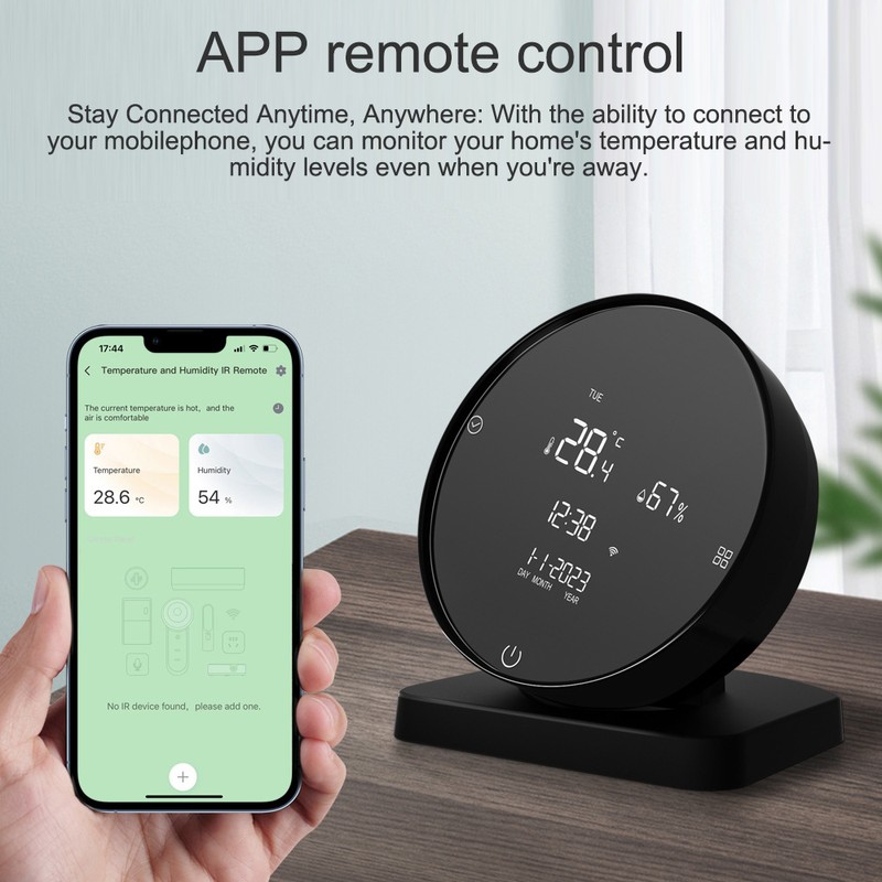 Tuya WIFI USB Rechargeable Temperature and Humidity Detector Household Office