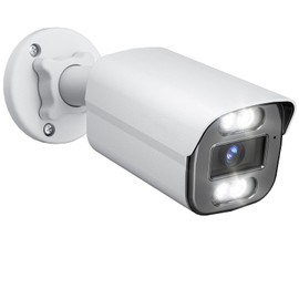 LongPlus 8MP 4K UHD Poe Wired Security Camera Outdoor for Security Cameras System, Cameras for Outdoor Home Security Spot Lights Color Night Vision, Red-Blue Alarm Lights & Sound CP8B2SE