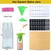 JARXSUN 24 Glass Spice Jars with Label-4oz Spice Containers with