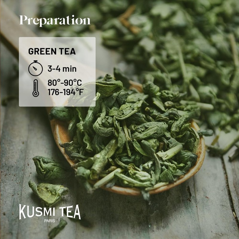 KUSMI TEA, Detox - Organic Blend of Green Tea, Mate