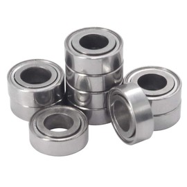 Wolfride 10Pcs Router Bit Bearing Kit Top Mounted Bearings for Router Bit|Interior Dia: 3/16” & Outer Dia: 3/8”