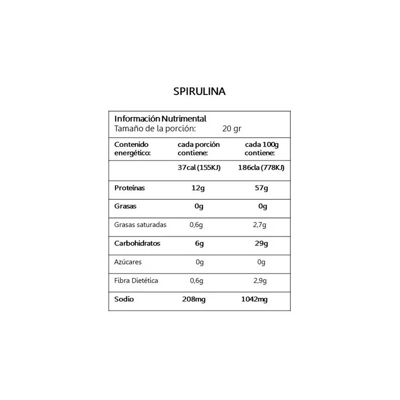 Alga Espirulina 500 Gramos