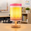Gerrii 9.84 Inch Pencil Lamps Rechargeable with Wooden Base and