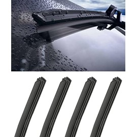 Flaconi 4 PCS Car Wiper Blade Refills,Wiper Refill,Windshield Wiper Blades Refills,Windshield Wiper Rubber Replacement,Windshield Wiper Refill,Suitable for Most Cars, Buses, Trucks, Vans