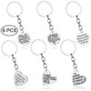 FineGood 6 pcs Teacher Appreciation Gifts Keychains, Heart & Circle