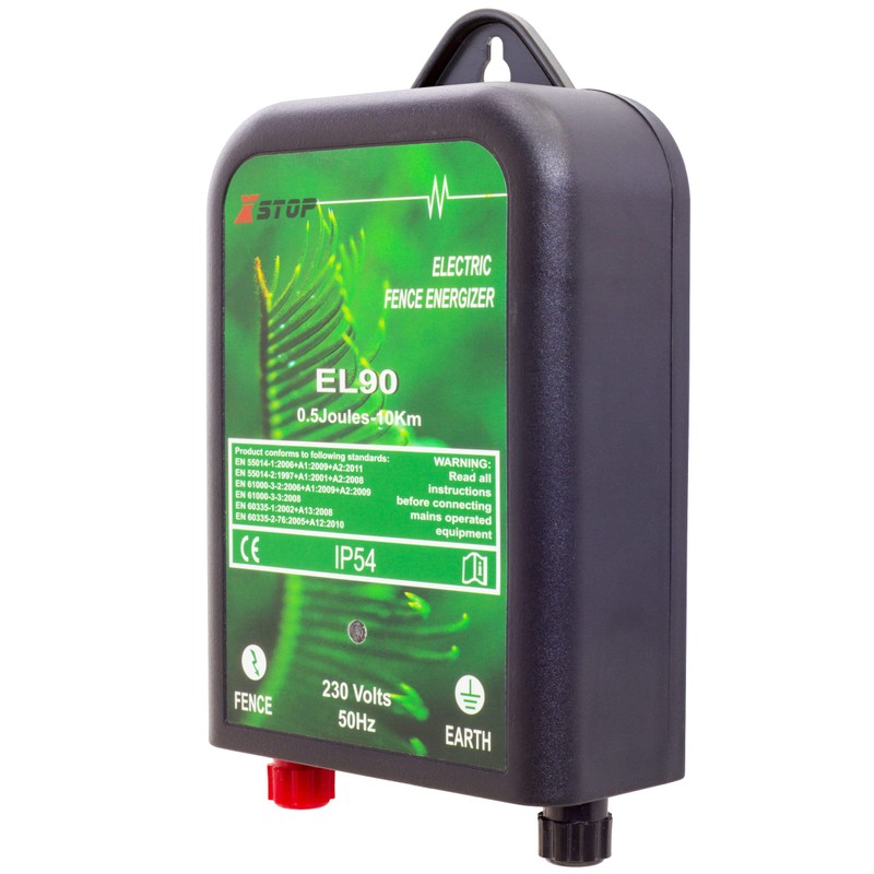 230v Mains Powered Electric Fence Energiser X-Stop EL90 10Km Range,