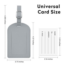 jealkip Luggage Tags for Suitcase Travel Bag Labels Privacy Protection Luggage Tag for Baggage PVC Baggage ID Label Tags Yellow+Light Grey