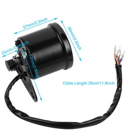 Odómetro Motocicleta Digital, Velocímetro Digital Universal de 0 ~ 160 km H para Motocicleta, LCD Tacómetro con Luz LED, Apto para Motocicletas más Populares de 12 V