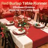 RAINFLOW 9.8FT Christmas Burlap Table Runners - Decoration Burlap for