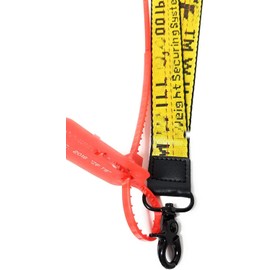 KYZN Fashion Letter Keychain Lanyard Industrial Rubber Canvas Wristlet Keychain Office Badge Lanyard Key Chain Phone Strap (Yellow Phone Lanyard,One Size)