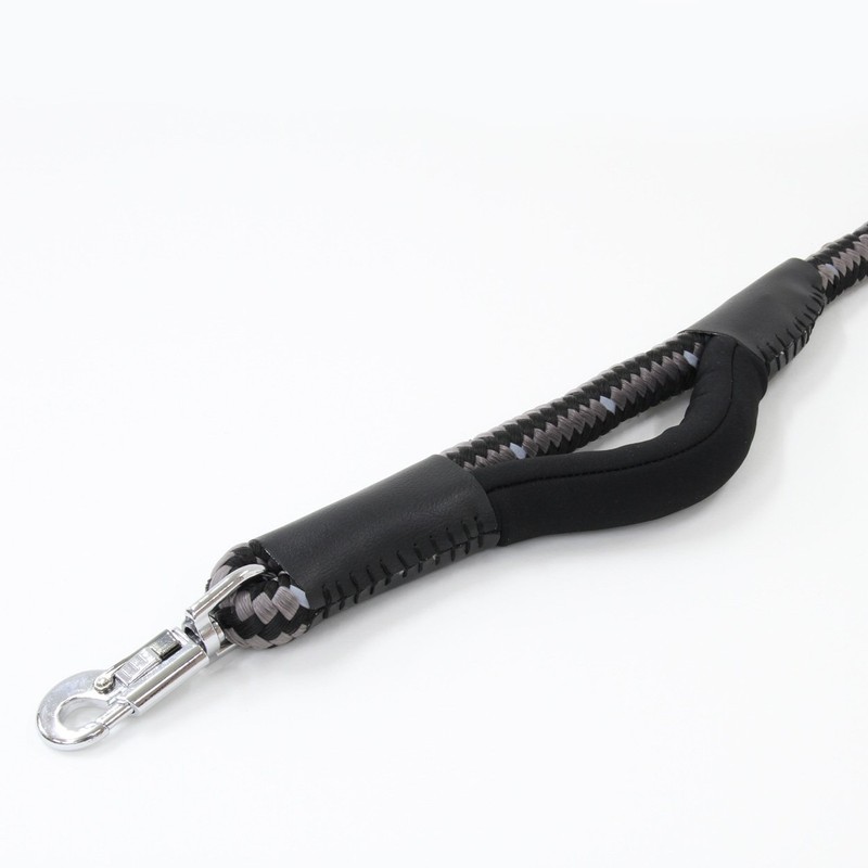 Petio Grande Double Cushion Lead for Large Dogs, Black, 20mm