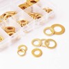 Foliv 80 pieces fitting rings assortment, brass washer set, diameter
