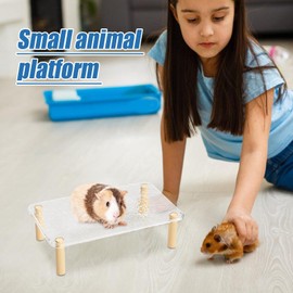 Hamster Cage Stand Platforms,Adjustable Hamster Cage Decor - Small Animal Houses & Habitats for Water Food Feeder Home