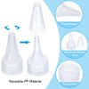 PATIKIL 18/410 Twist Bottle Caps, 12Pcs Plastic Ribbed Edge Squeeze