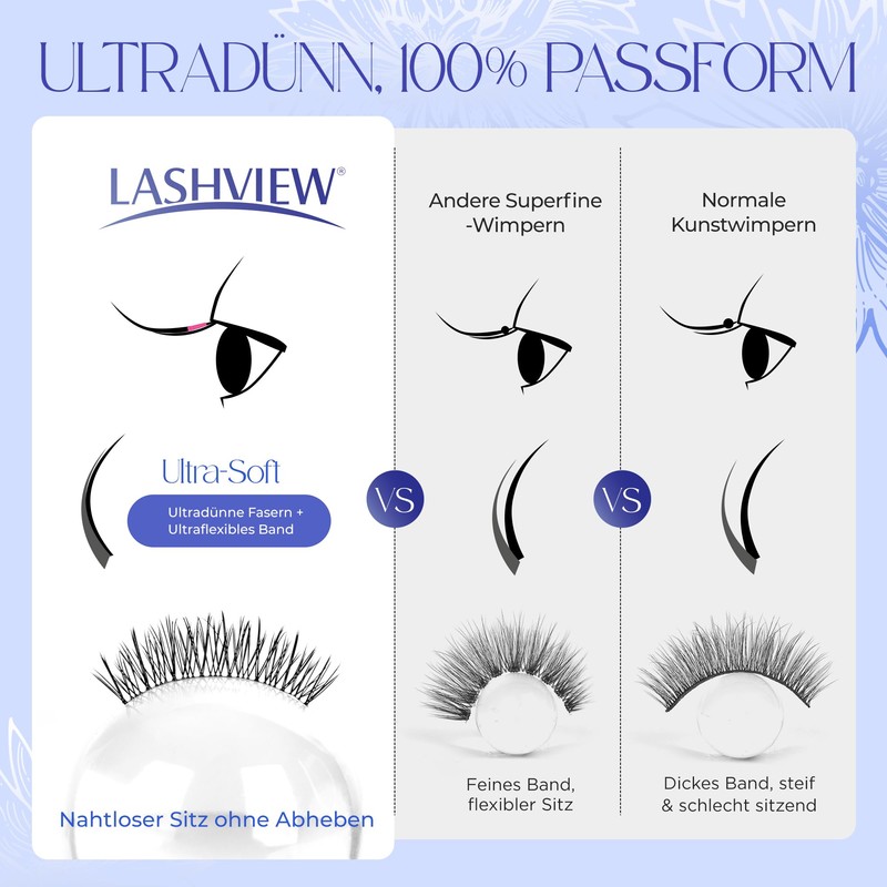 LASHVIEW Upgraded Next Gen False Eyelashes, 10 Pairs, Super Soft,