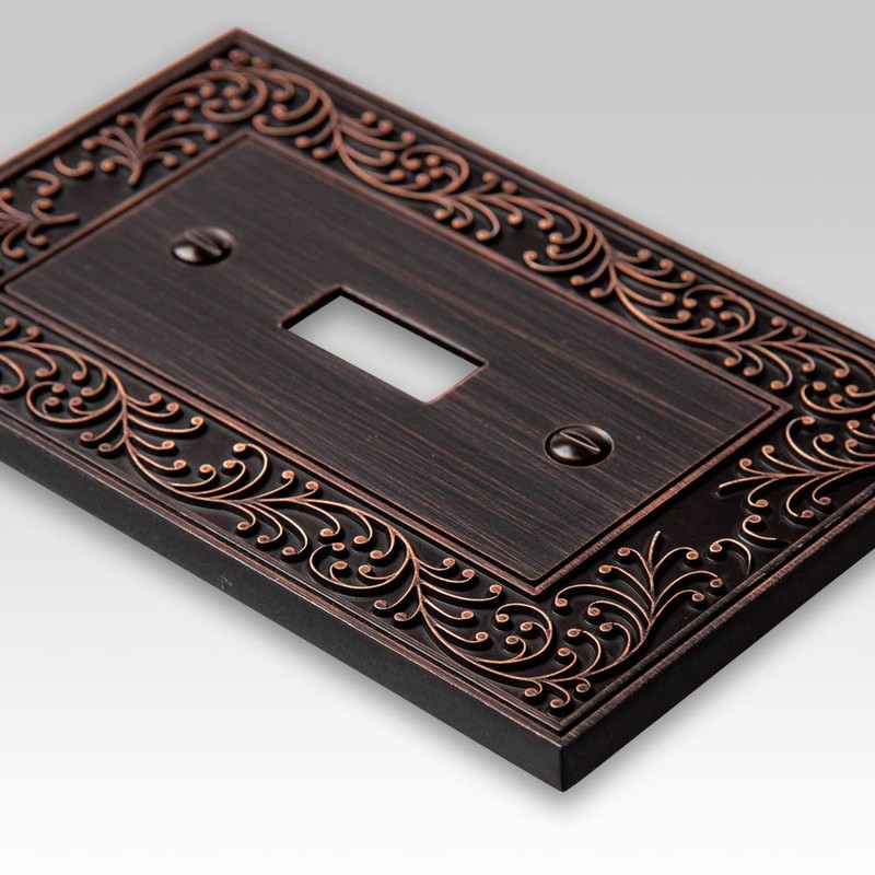 Amerelle 43TDVB English Garden Wallplate, 1 Toggle / 1 Duplex,