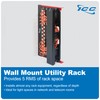 ICC Wall Mount Utility Rack, 5 RMS, Steel Construction for