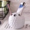 WAIT FLY Golf Shape Ceramic Toothbrush Holder, Toothbrush Organizer and