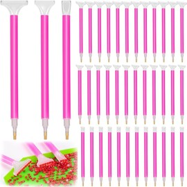 TCSYLSC 36-Piece Set of 5D Diamond Embroidery Art Pens, Including 3 Different Drill Sizes, for Efficient DIY Diamond Rhinestone Crafts and Painting.