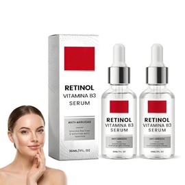 Sérum antiedad con retinol y vitamina C, sérum facial iluminador y reafirmante con vitamina C, sérum hidratante y antiedad para el cuidado de la piel, sérum facial hidratante, reafirmante para (2PCS)