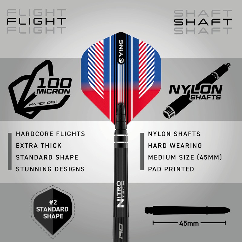 RED DRAGON Vengeance Blue 20 Gram Premium Tungsten Softip Darts