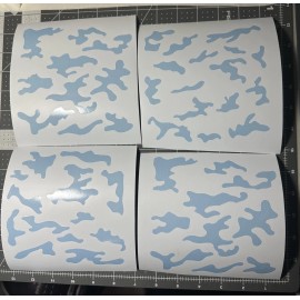 Www.AmericanDreamCustompaint.com 4pc  10” Camouflage Camo CUSTOM PAINT AIRBRUSH Stencils STICK ON vinyl stencil