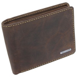 VISCONTI Arturo Collection Leather Wallet RFID and Tap n Go ART50 Saddle Tan