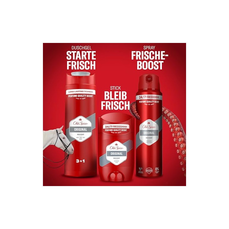 Old Spice Original 3-in-1 Shower Gel for Hair, Face and