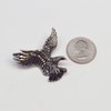 USA American Eagle in Flight Jacket or Hat Pin Silver